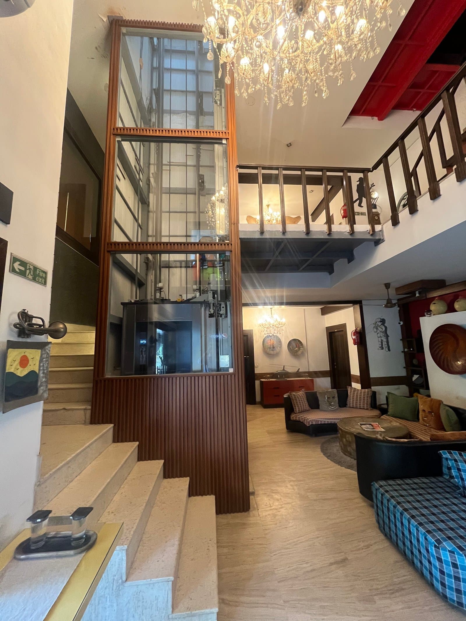 Reception and lift lobby at Aakriti Hotels