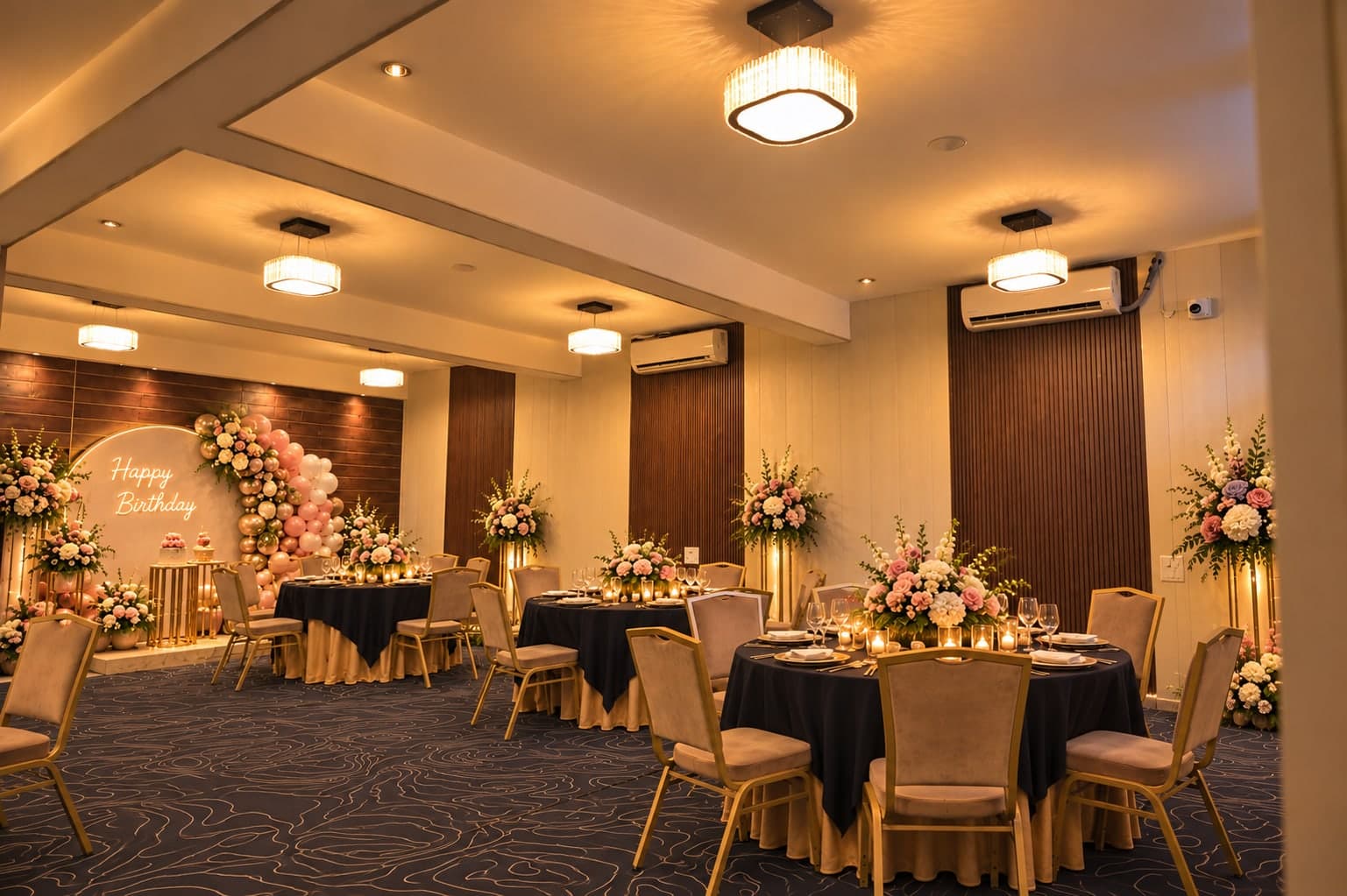 A celebration in the banquet hall at Aakriti Hotels, Sector 23