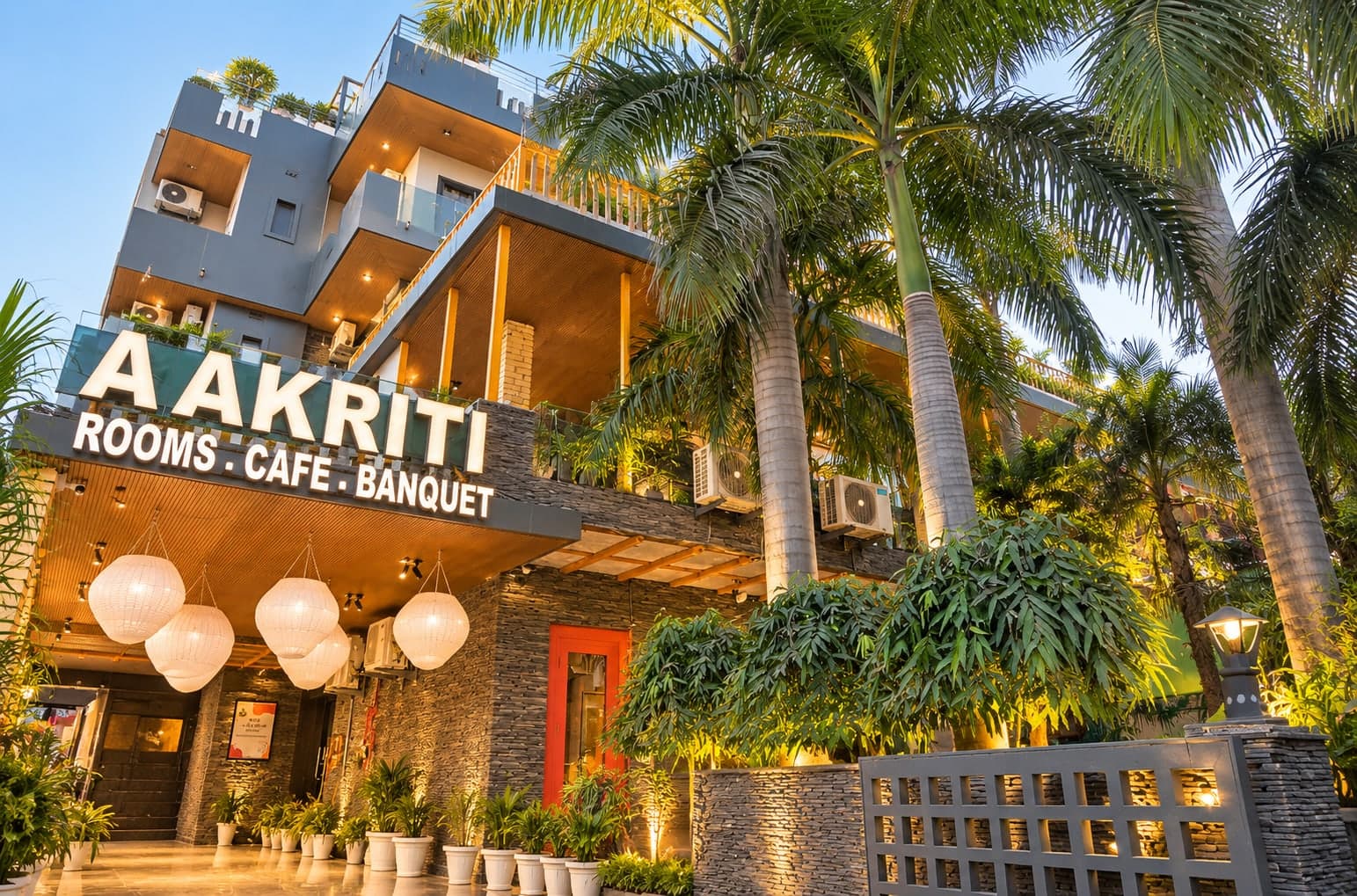 Aakriti Hotels at golden hour, Sector 23 Gurugram