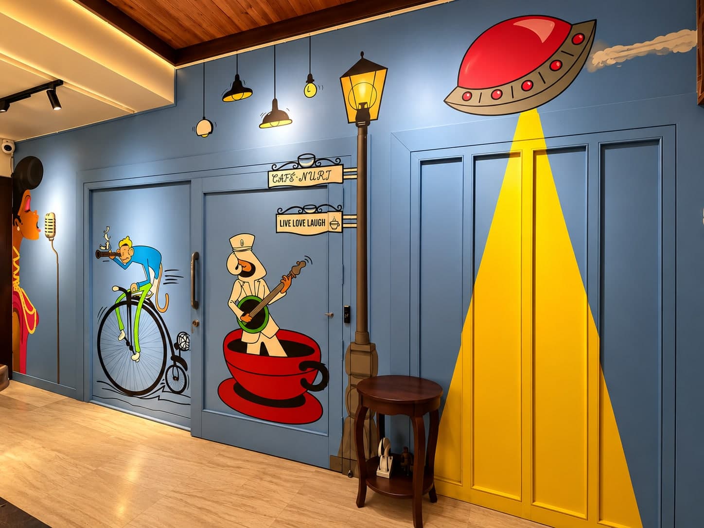 Mural detail at Aakriti Hotels, Sector 23 Gurugram