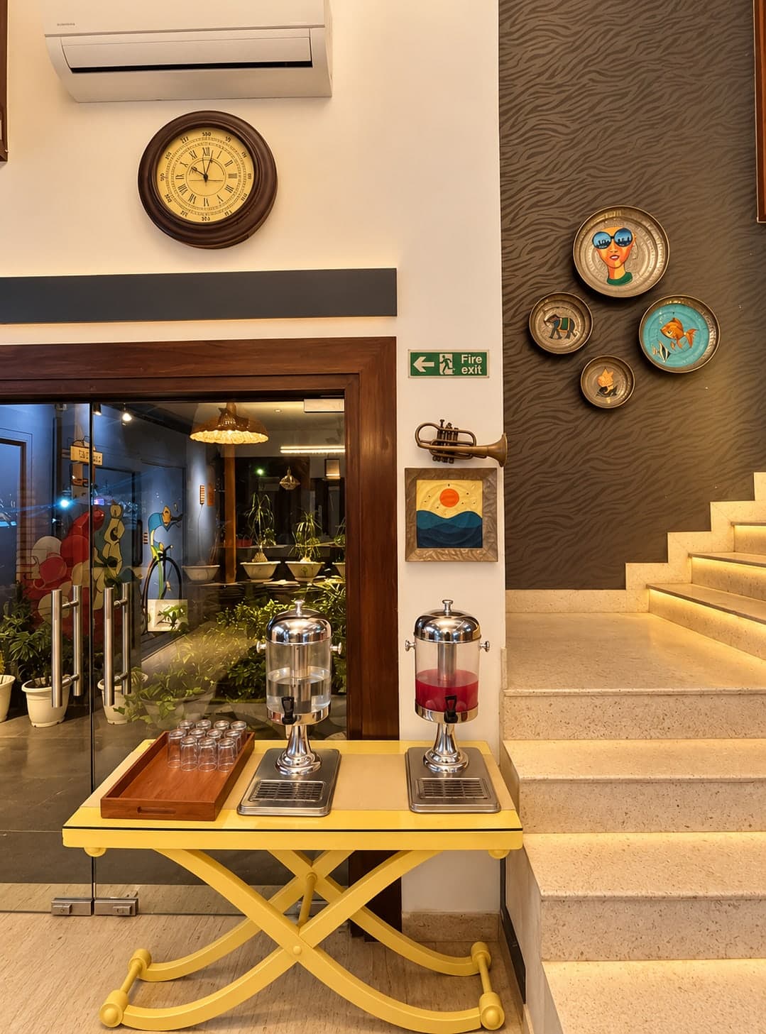 The refreshment corner at Aakriti Hotels